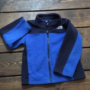 North face fleece zip up coat